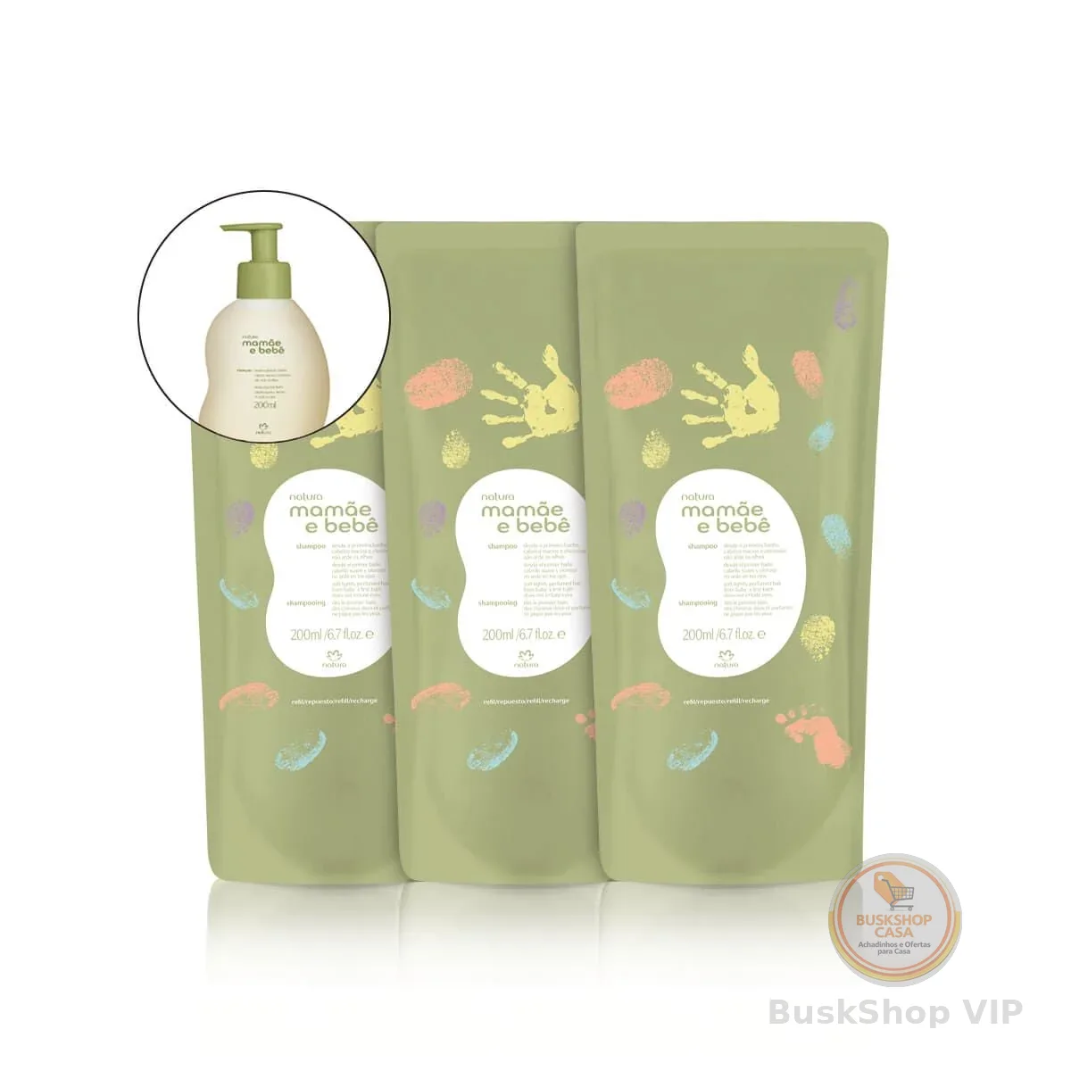Kit Refil Shampoo Mamãe e Bebê (3 unidades)