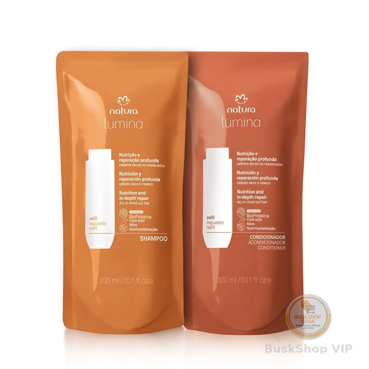 Kit Refis Shampoo e Condicionador Lumina Nutrição e Reparação Profunda (2 produtos)