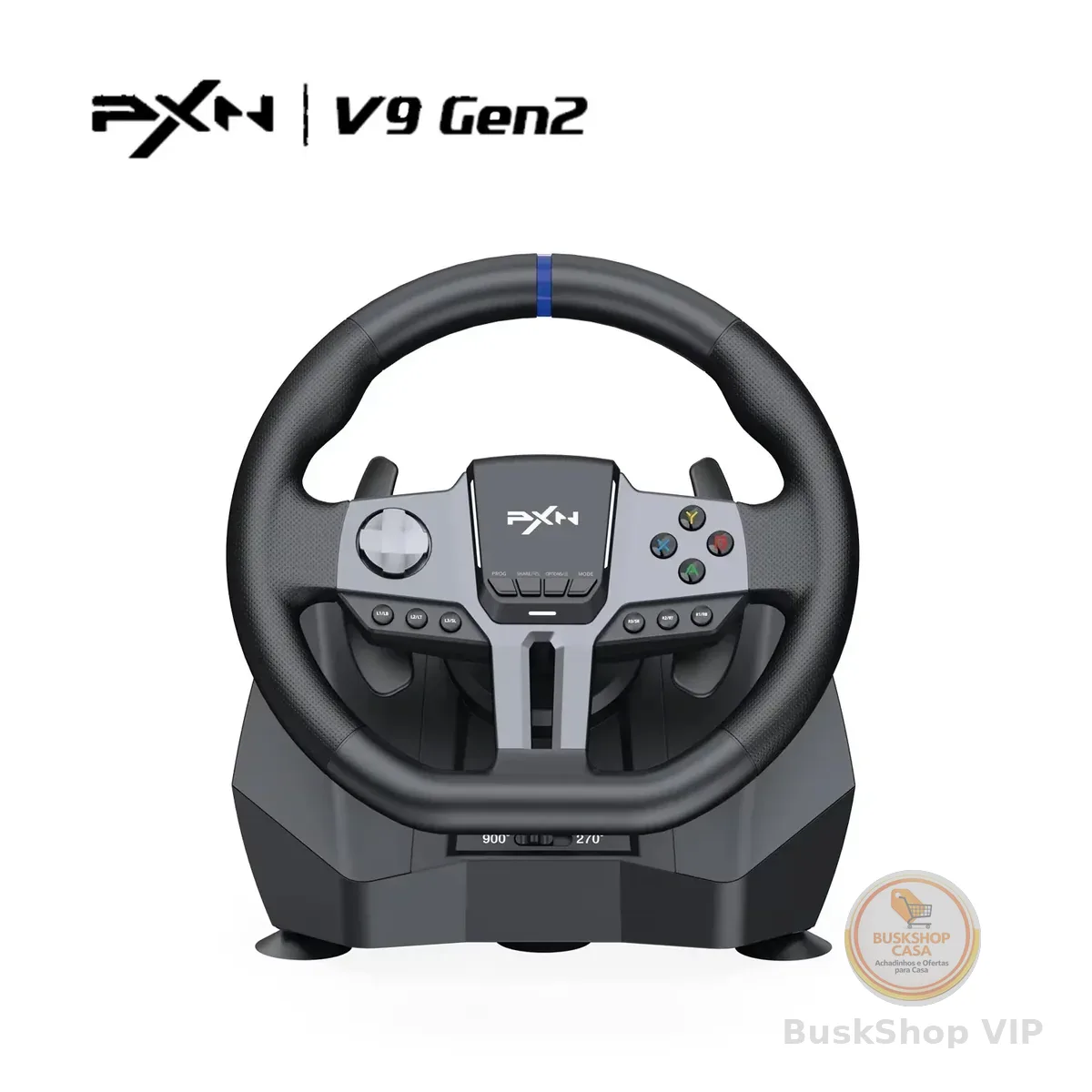 Volante de Jogo V9 Gen2 270 ° /900 °   Volante de Corrida para PS4/PS3/PC Windows 8,10,11/Switch/Xbox One/Xbox Series X/S
