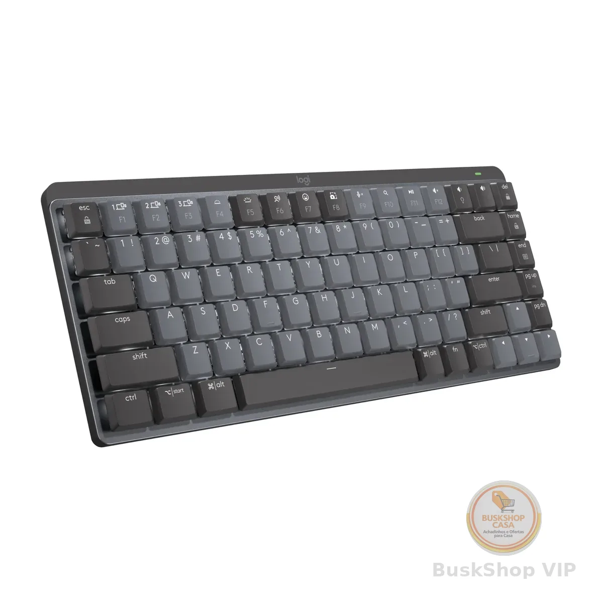 Teclado Mecânico sem fio Logitech MX Mechanical Mini com Teclas Retroiluminadas Tactile Quiet, Conexão USB ou Bluetooth Easy-Switch para até 3 dispositivos e Bateria Recarregável