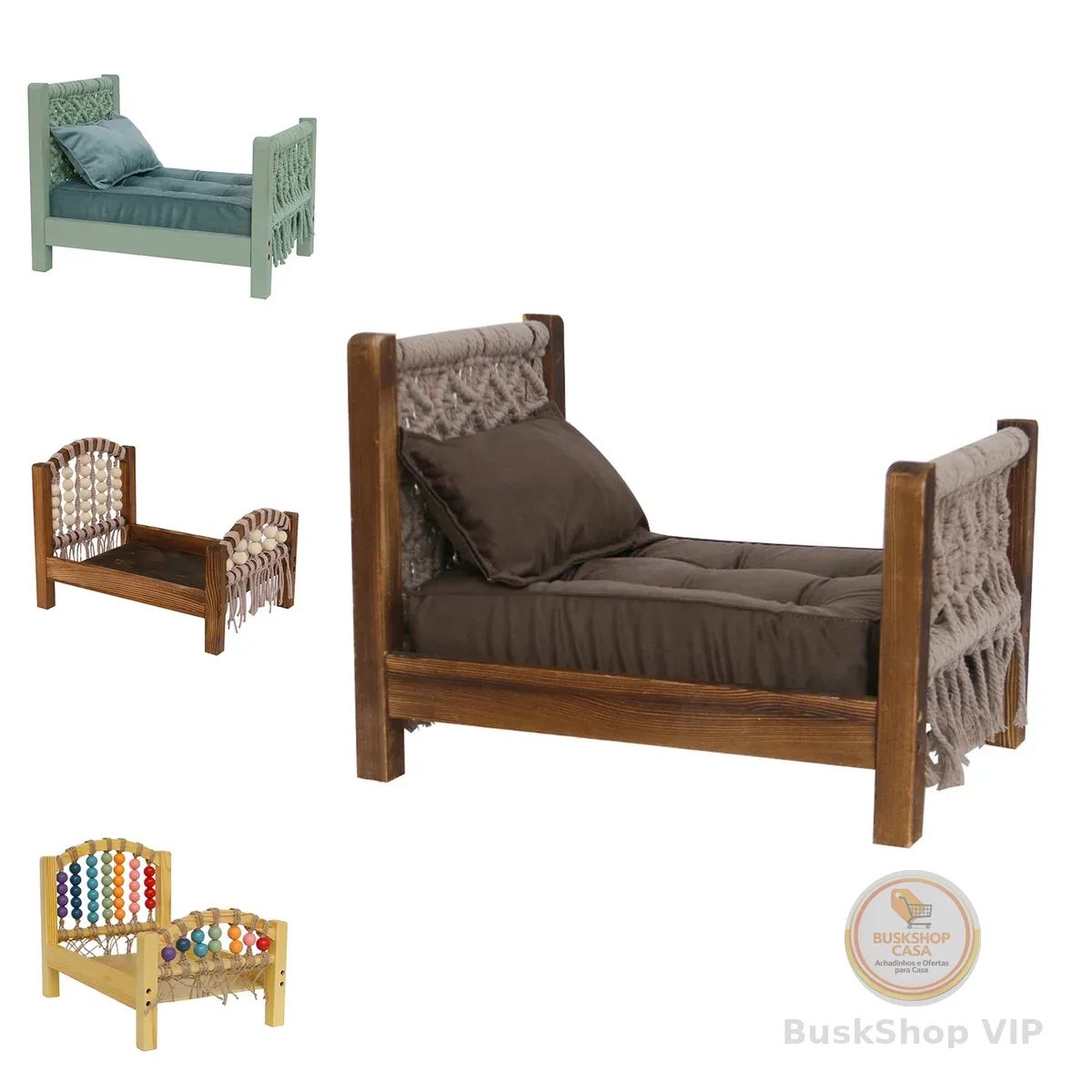 2023 retro mini cama do bebê foto adereços corda de algodão tecelagem boneca brinquedo recém-nascido fotografia posando sofá assistido meninos meninas presentes
