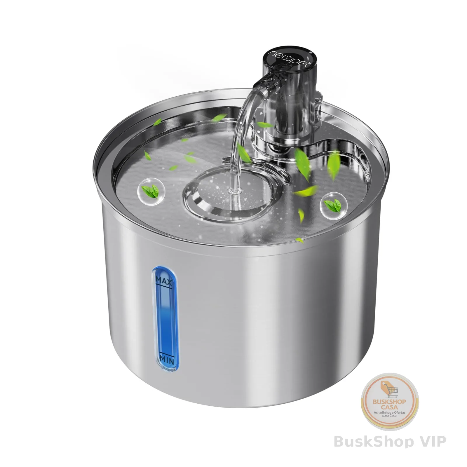 Bebedouro para Gatos, 3L Fonte Gato Inox Comedouros, Bebedouros e Acessorios para Gatos, Silenciosa, Bivolt