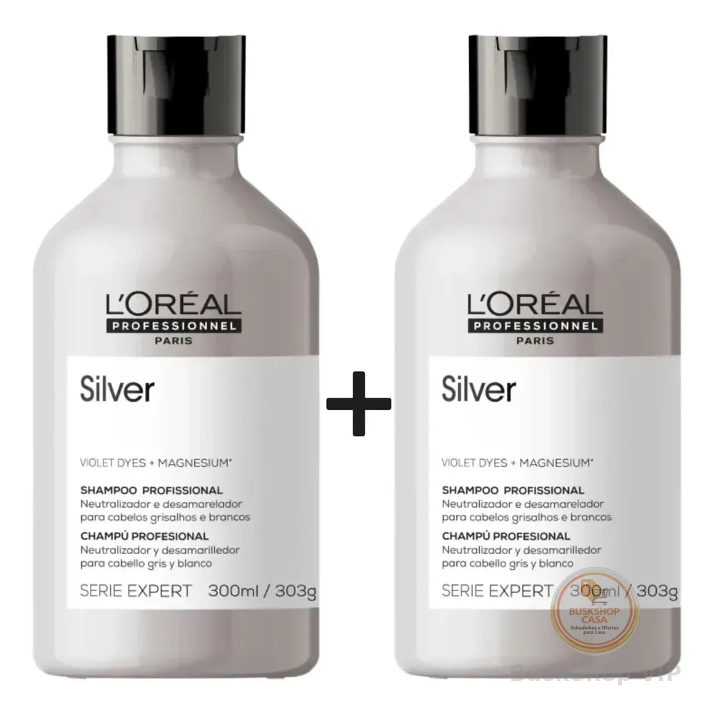Kit Loreal Silver Shampoo 300 Ml - 2 X 300ml