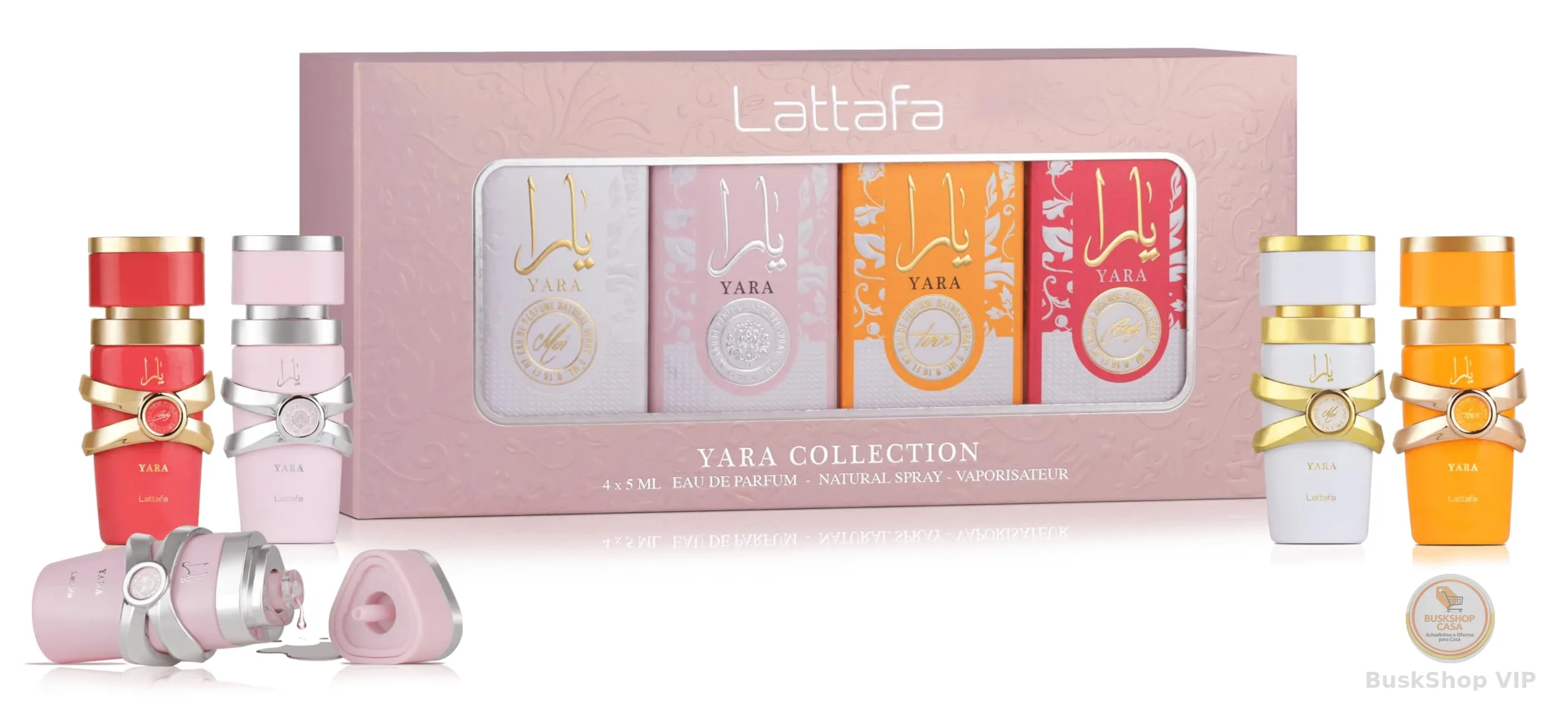 Lattafa Kit Yara Collection Eau de Parfum 4 Peças x 5ml