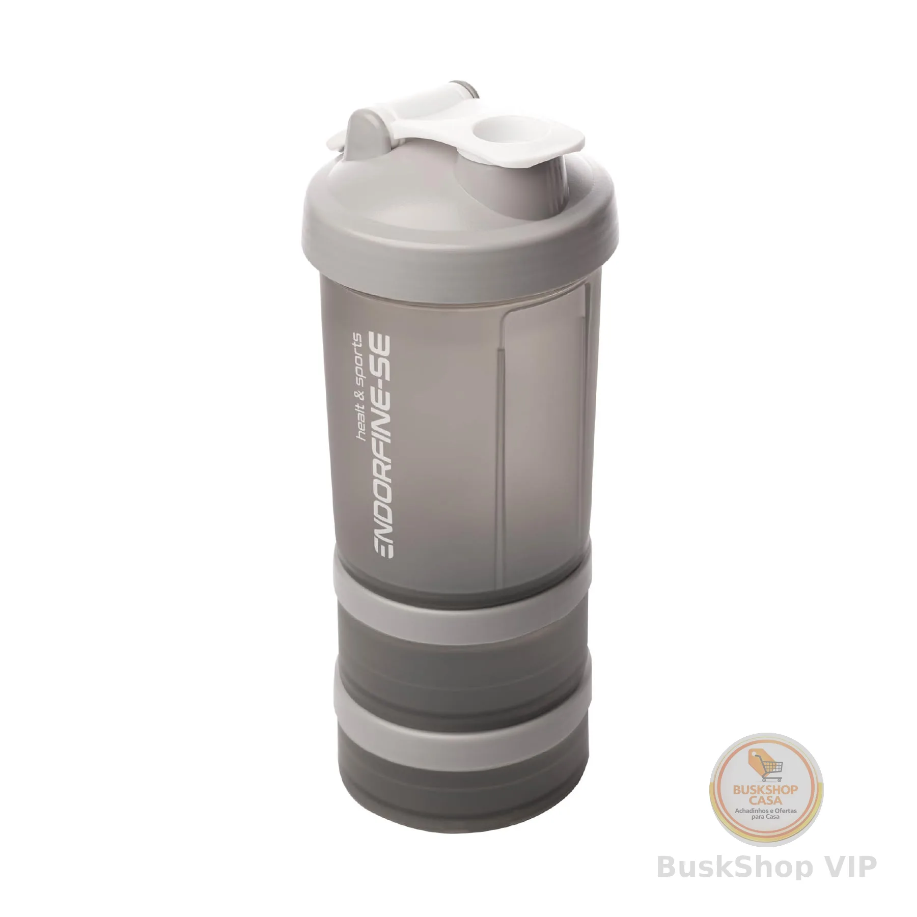 LYOR - Coqueleira shaker 3 em 1 - Performance Cinza 650ml