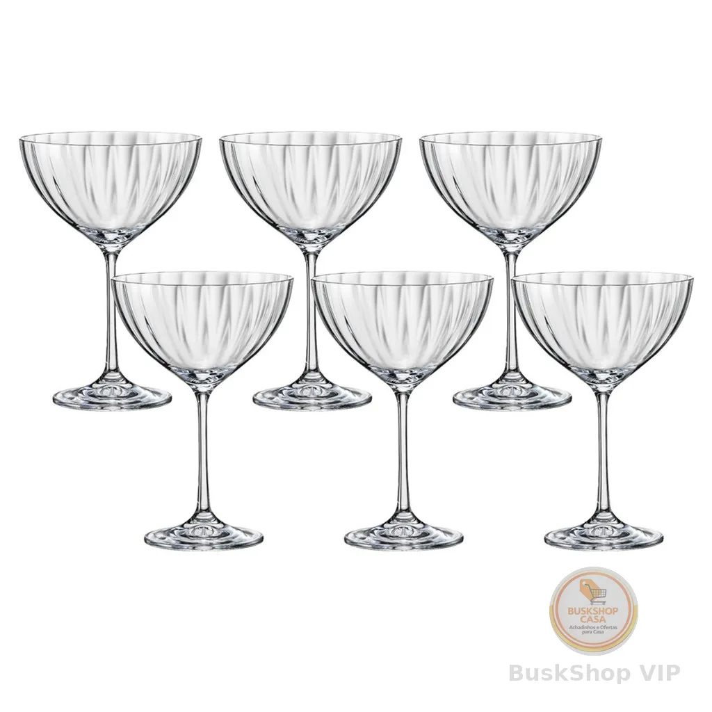 Jogo 6 Taças para Espumante Vintage 340ml Cristal Dream – Haus Concept