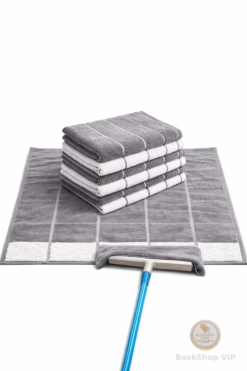 Kit 4 Pano Microfibra 80x50 Mega Grande, Alta Absorção, Reutilizável, Não Solta Fiapos, Multiuso, Limpeza, Casa, Piso, Cozinha, Vidro