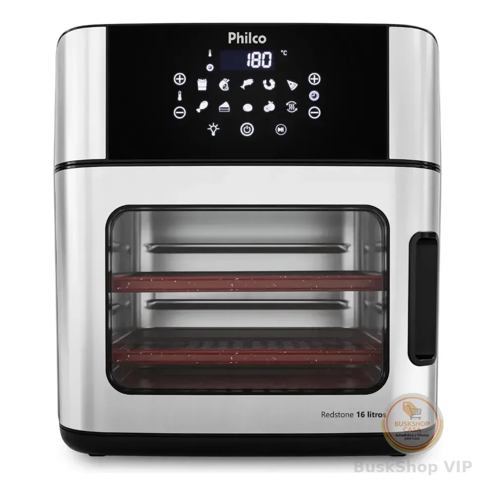 Fritadeira Air Fryer Philco Paf16a 4 Em 1 Painel Digital 16l Preto 127v