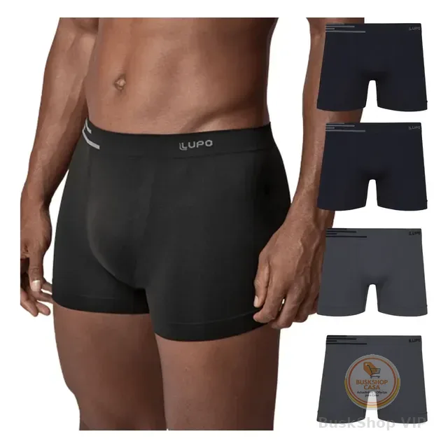 Kit 4 Cuecas Lupo Boxer Poliamida Box Sem Costura Original