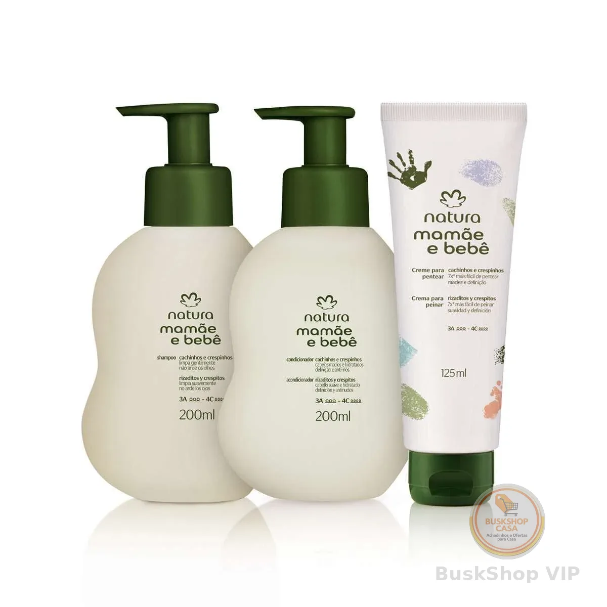 Kit Mamãe e Bebê Cachinhos e Crespinhos (3 produtos)
