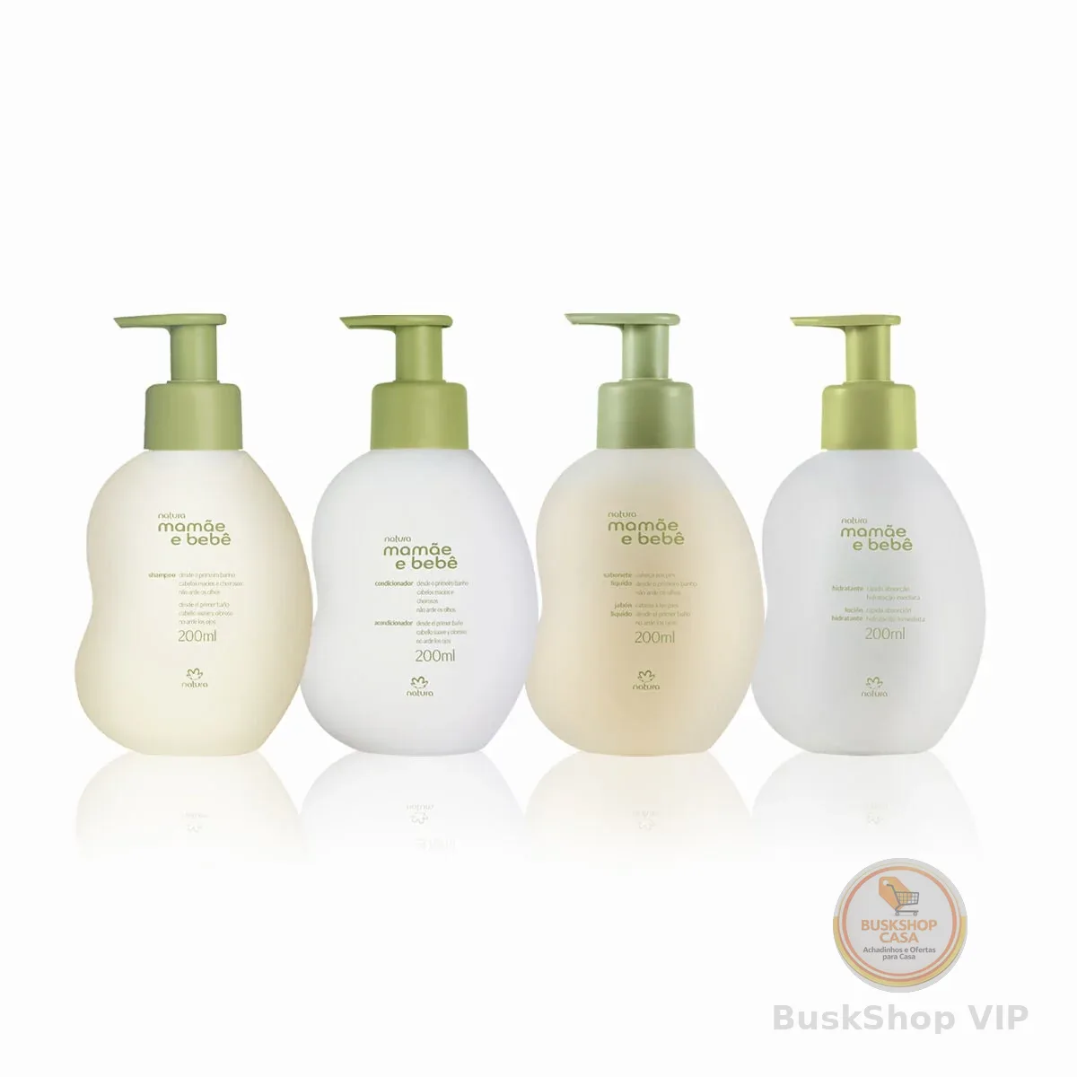Kit Mamãe e Bebê Shampoo, Condicionador, Sabonete Líquido e Hidratante (4 produtos)