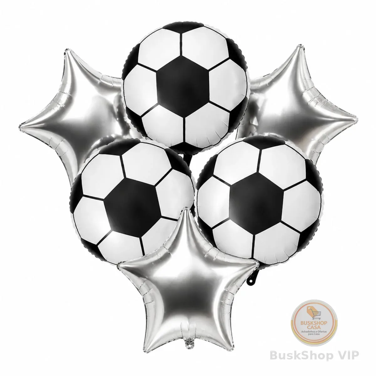 Balões Brasil Futebol Decoração Festa – Camisa Brasil, Bola Futebol, Taça Champion, Balão Redondo 24” – Tema Copa Aniversário Eventos (Kit Bola Futebol Cartelado)