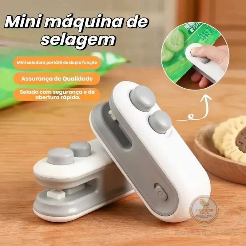 1/2/3/4Kit Peças Mini Máquina Seladora Recarregável Para Embalagens Plásticas - Selagem Rápida/ Alta Qualidade/ Promoção
