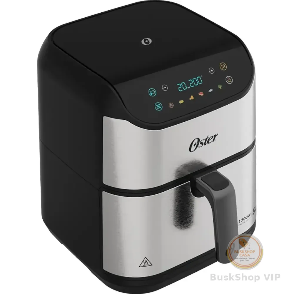 Fritadeira Digital Inox Oster 5l Com Painel Touch Cor Prateado