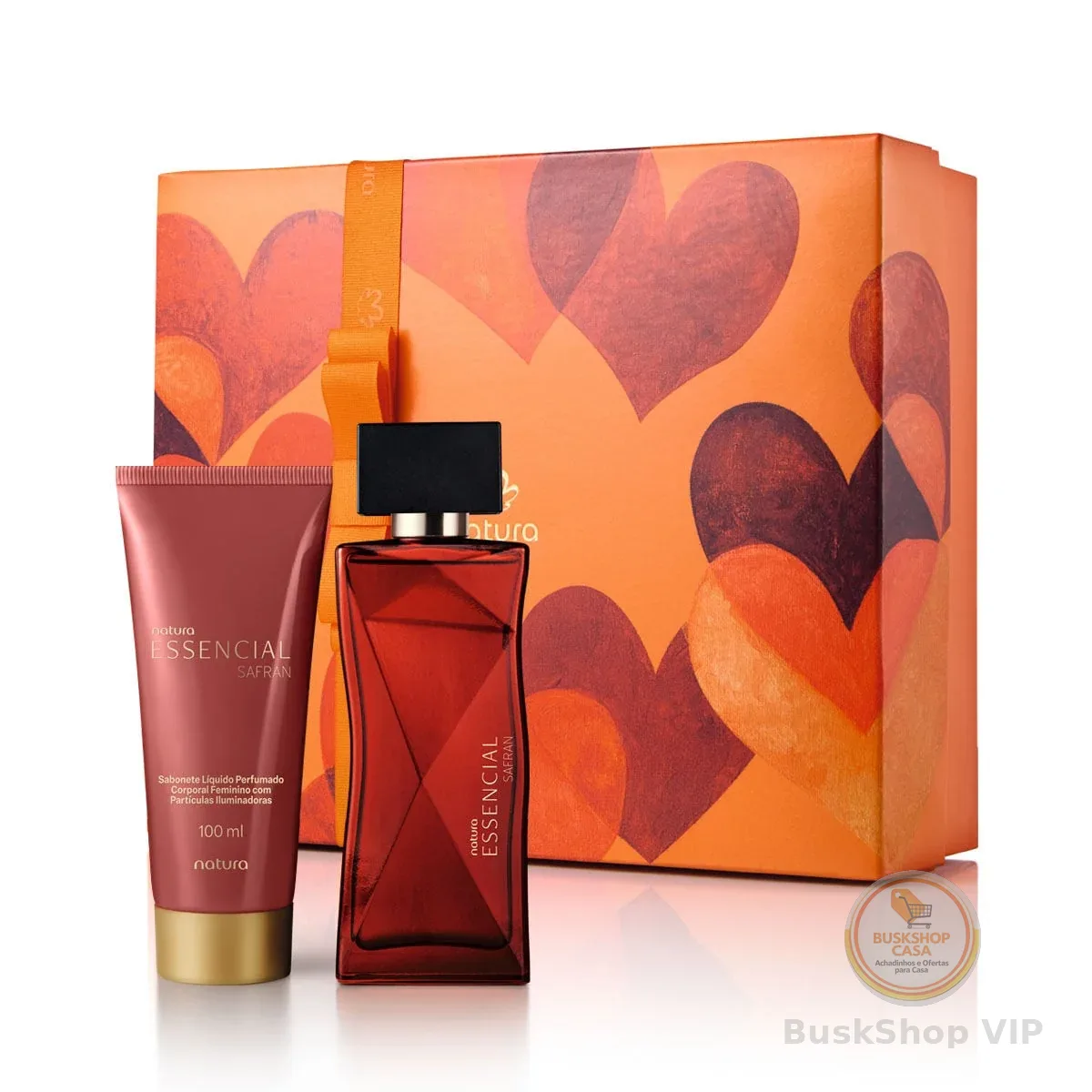 Presente Namorados Deo Parfum Feminino + Sabonete Líq. Essencial Safran