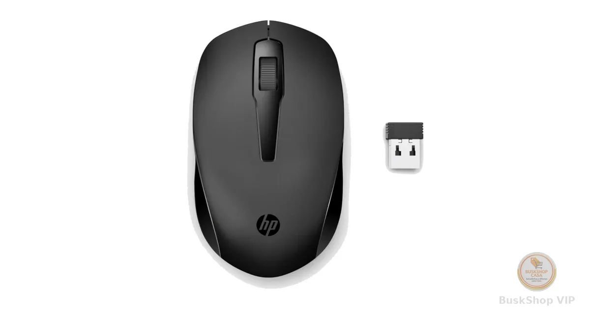 Mouse Sem Fio HP 150 - Sensor óptico de 1600 DPI, Conexão 2,4 GHz com Receptor USB, Design Ambidestro Ergonômico e Rolagem com Função Dupla (2S9L1AA)