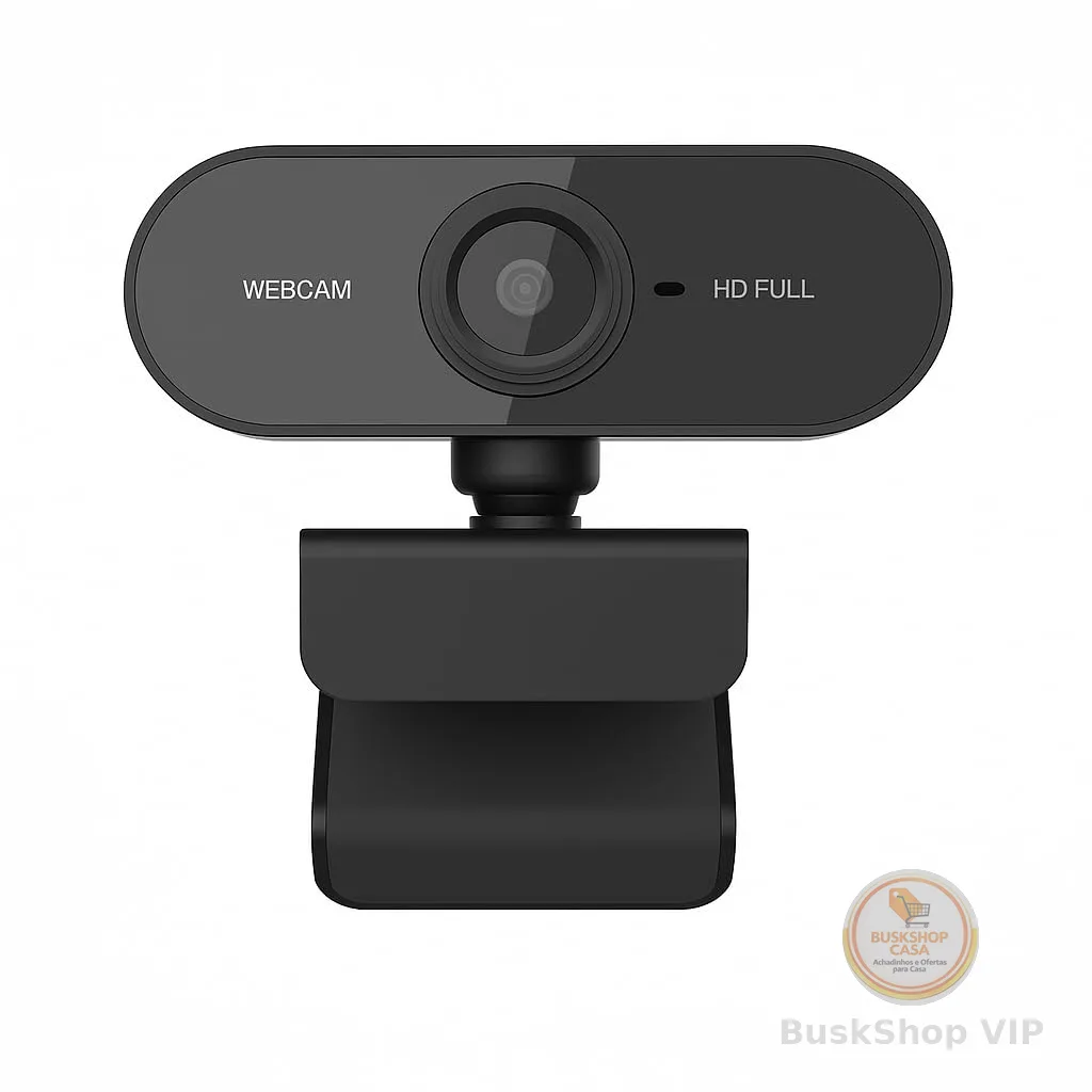 Top 1 Webcam Premium Full HD 1080p com Microfone, USB Plug & Play, Foco Automático – Para PC, Notebook, Zoom, Teams, Meet Skype YouTube Discord e Mais – Ideal para Home Office Reuniões e Videochamadas