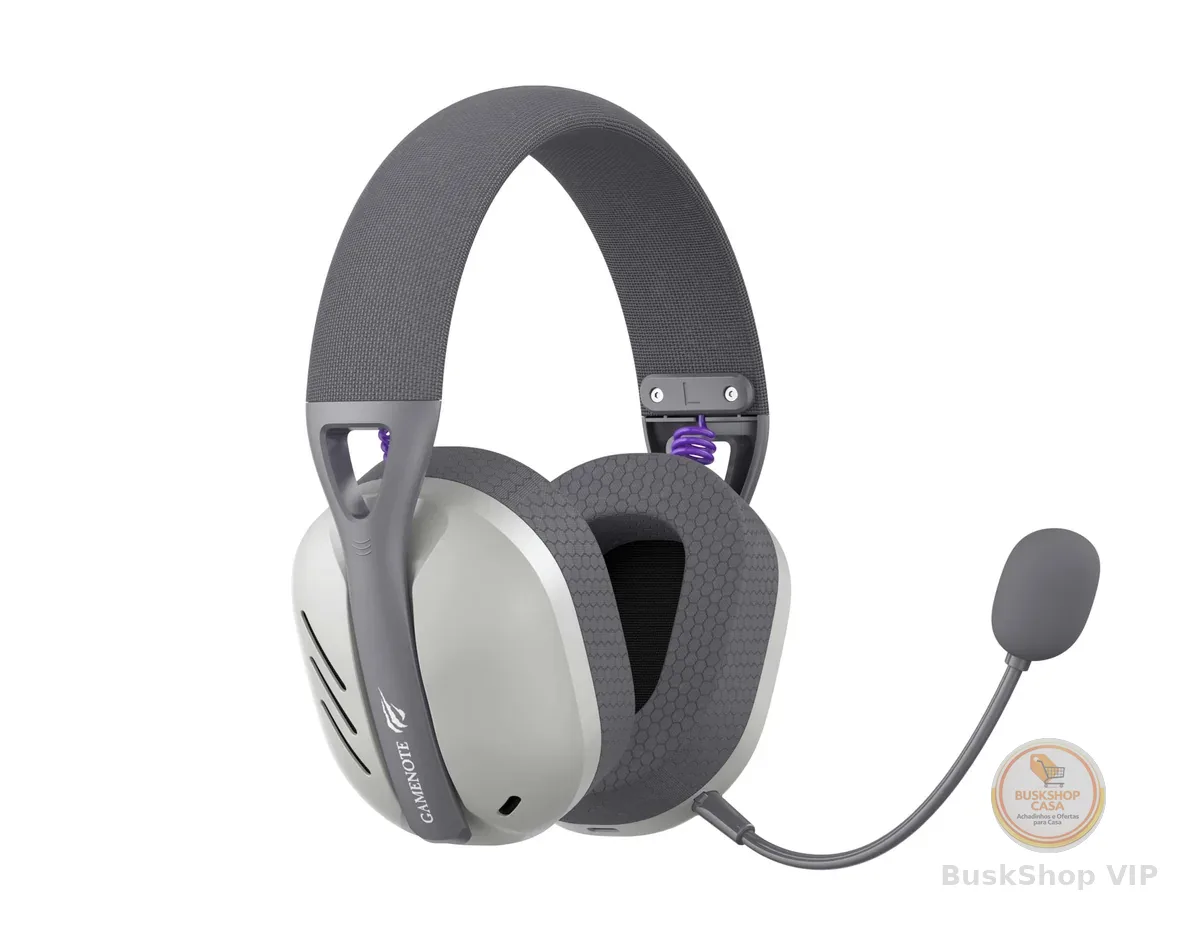 Havit Fone de Ouvido Headset Gamer Fuxi-H3 Gray, Com Fio e Sem Fio, Wireless 2,4GHz, Bluetooth, Cabo USB-C, Cabo 3,5mm. Surround, Baixa Latência, Quad-Mode