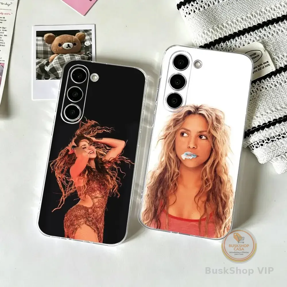 Capa de Telefone Popular S-Shakira-A para Samsung A10, A12, A20, A21S, A30, A31, A40, A50, A51, A52, A70, A71, Capa Transparente