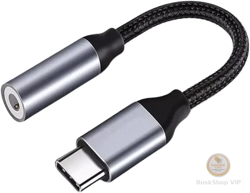 Adaptador P2 para USB Tipo-C | Conversor de Áudio para Fones de Ouvido | Compatível com Motorola, LG, Xiaomi e Outros Smartphones