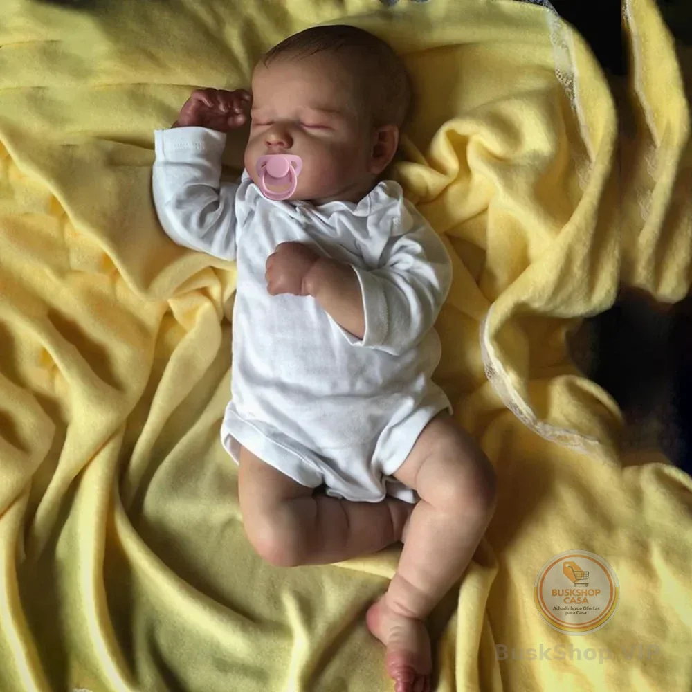 Mrb 50cm realista acabado bebe reborn silicone vinil pano corpo boneca louladou brinquedo artesanal para meninas presente de natal
