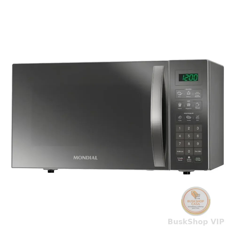 Micro-ondas Mondial 1400w Mo-02-34-e Espelhado 110v 127v