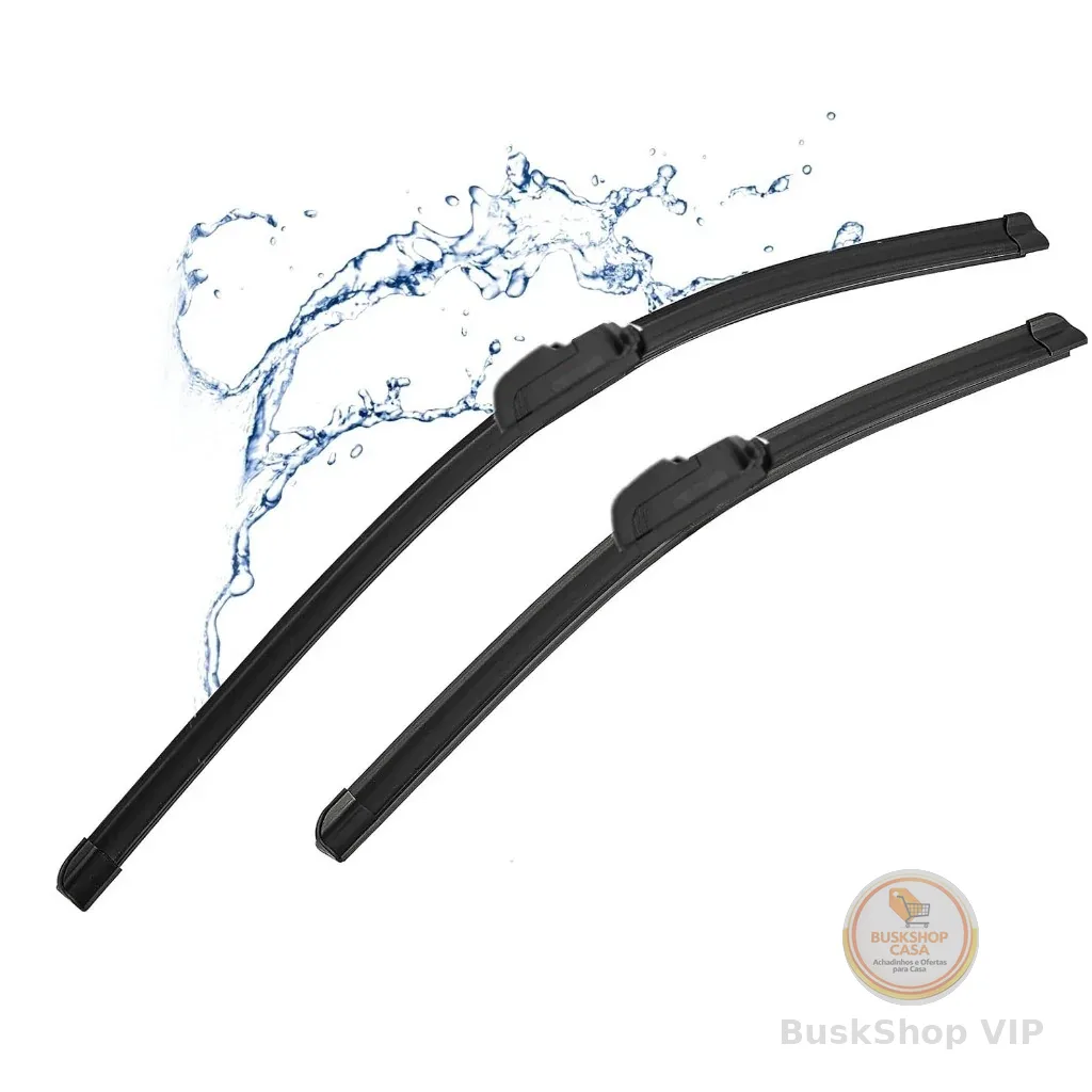 Par Palhetas Limpador de Parabrisa SIlicone Chuva Universal Alta Durabilidade