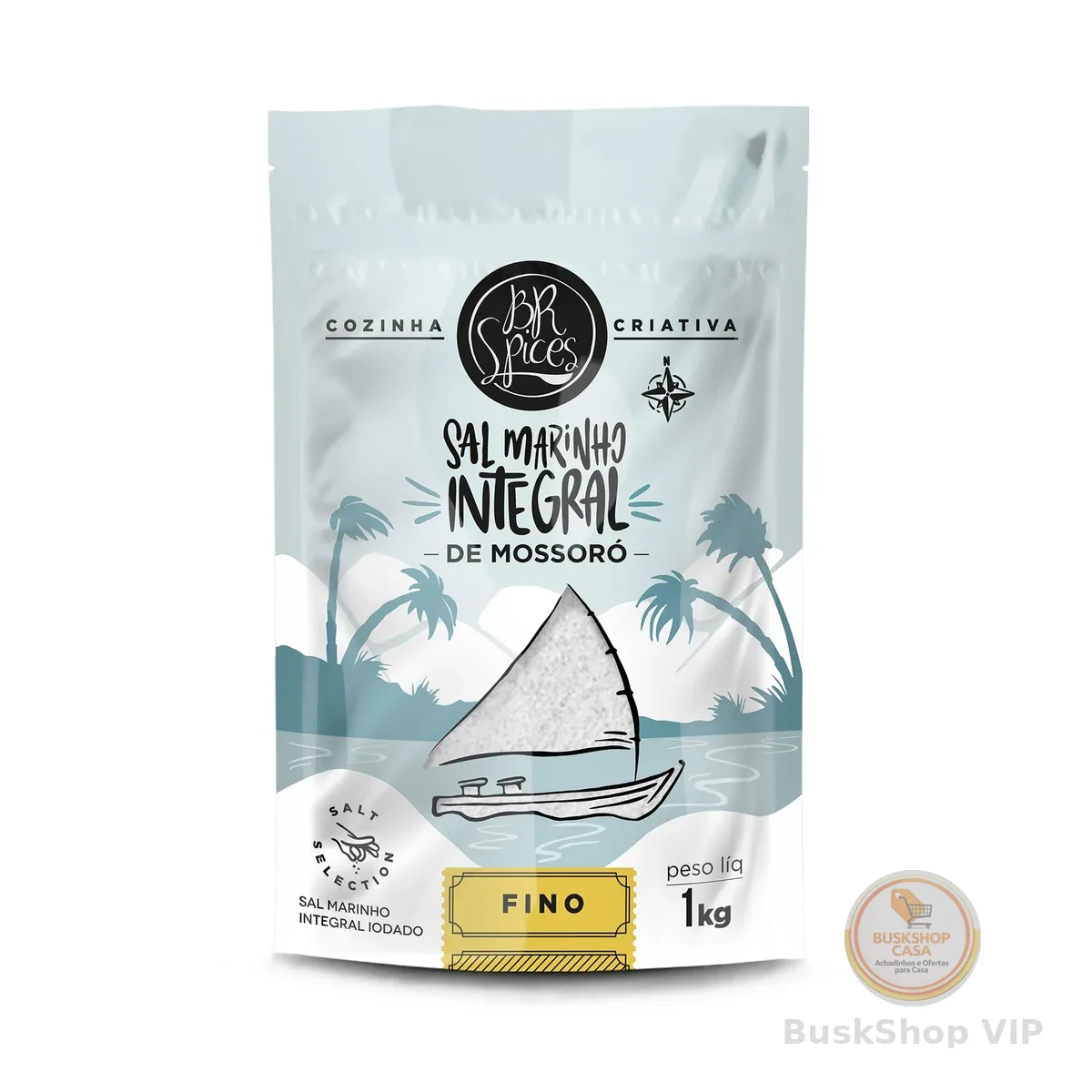 Br Spices Sal Marinho Integral Fino Br Spices Pouch 1Kg