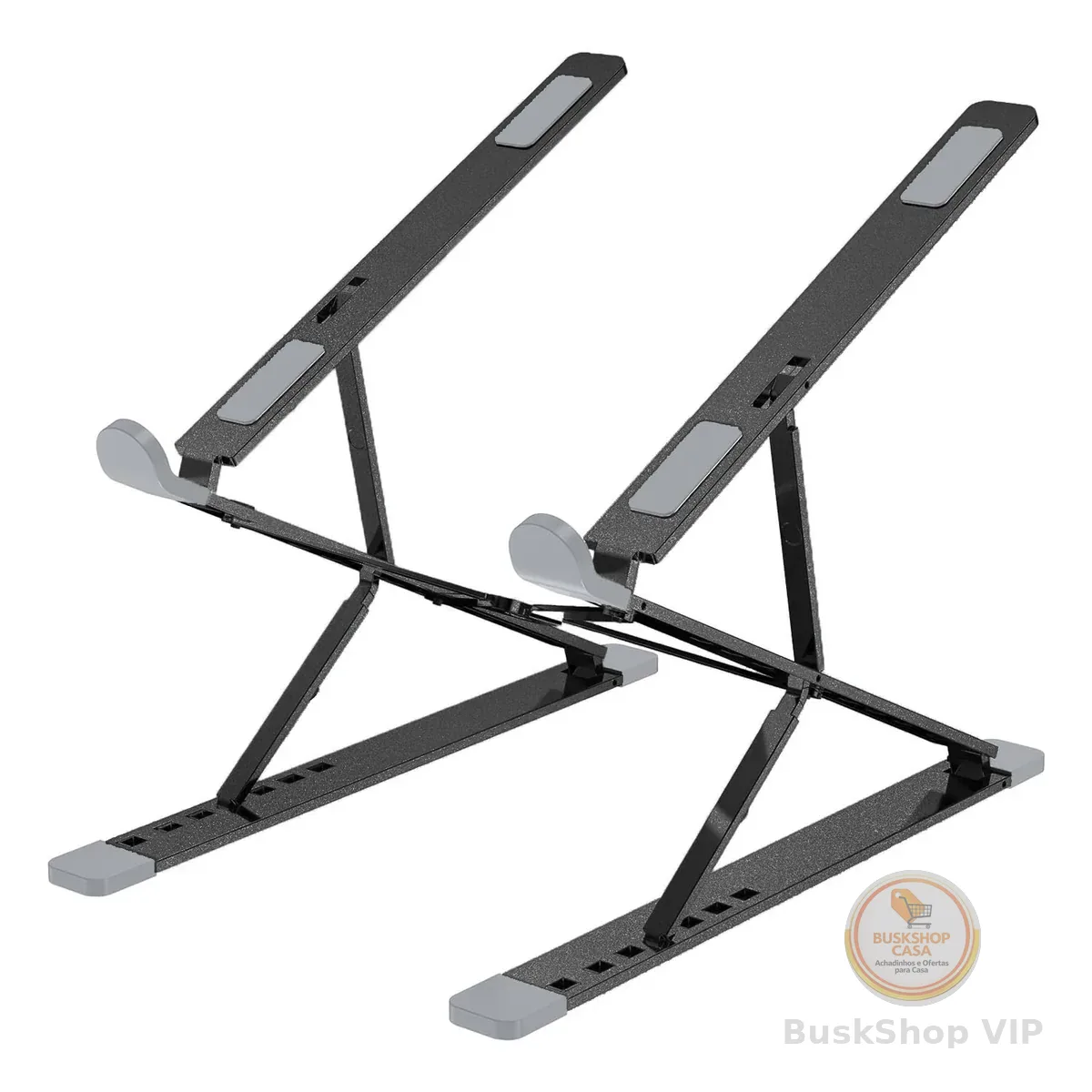 Suporte para Notebook Aluminio, Suporte para Laptop de 10" a 17,3", Apoio para Notebook com 16 Ângulos e Altura Ajustável, Dobrável e Portátil, Acessórios para Macbook, Netbooks e Tablet (Cinza)