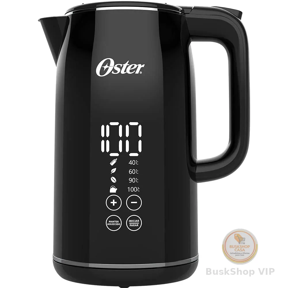 Oster Chaleira Digital Black 1,7L com Controle de Temperatura OCEL920 220V