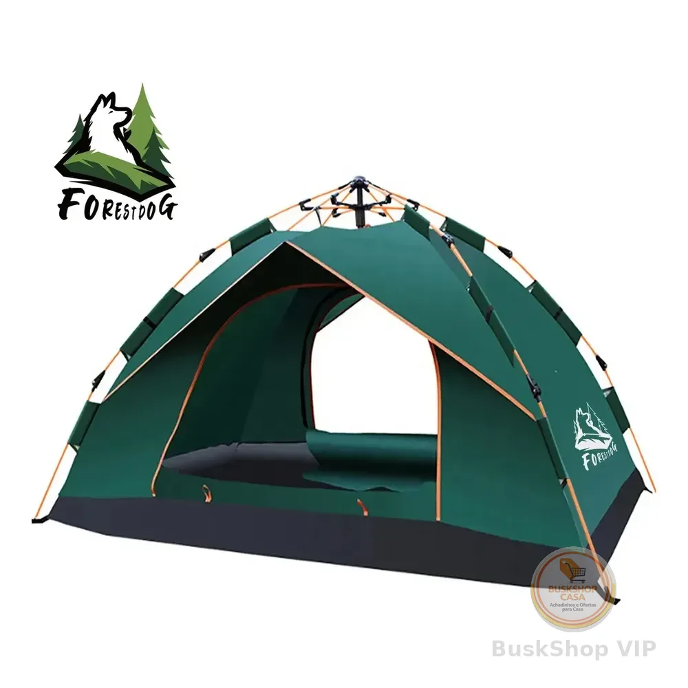 Barraca Auto-armável Pop Up Forestdog 4 Pessoas Impermeável 1000mm Verde-escuro-2
