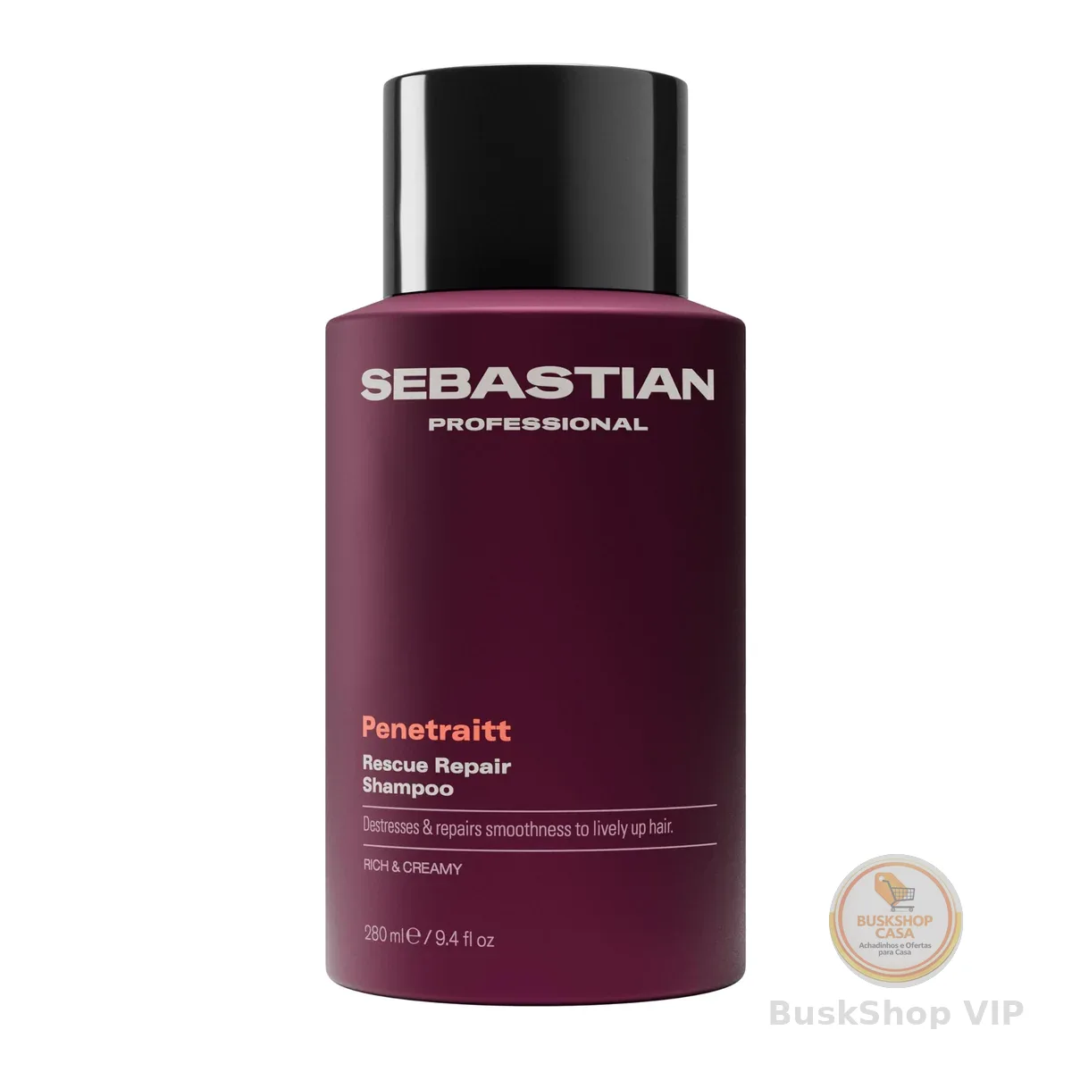 Sebastian Professional, Penetraitt, Shampoo de restauração e resgate para cabelos danificados, 280ml