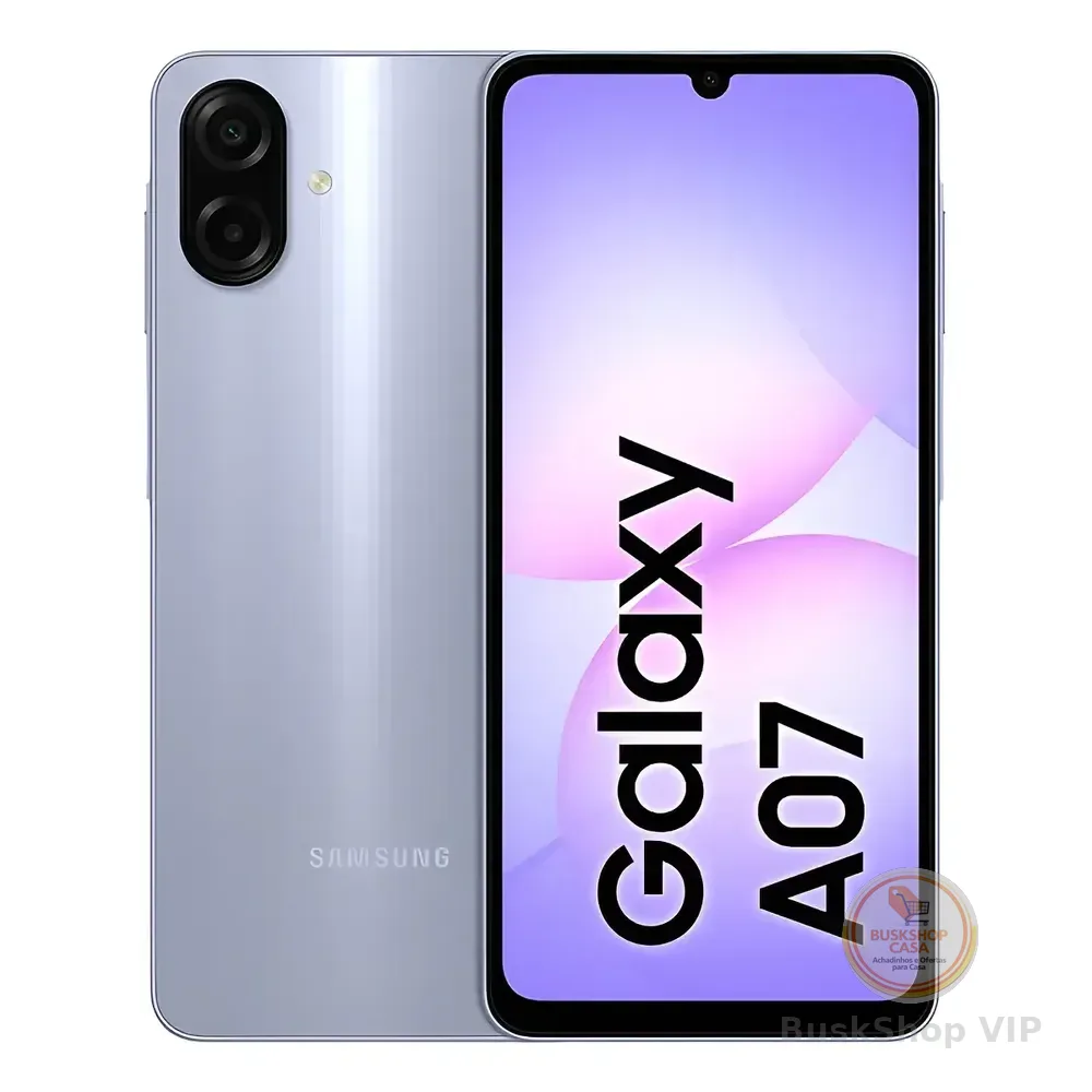 Celular Samsung Galaxy A07 128gb, 4gb, Câmera 50mp, Tela 6.7 , Proteção Ip54, Processador 6nm - Violeta