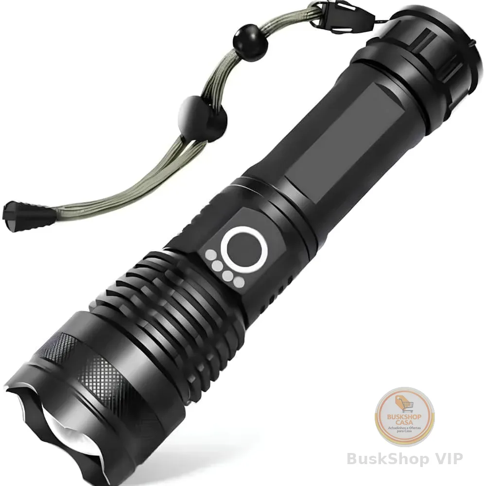 Lanterna de LED, Recarregável USB, Luz Potente Tripla, Botão 4 Modos de Iluminação, Ajustável Para Corridas Ciclismo, Acampamento, Trilha, Mecânica Pesca, Trabalhos Noturnos - Leve e Não Cai