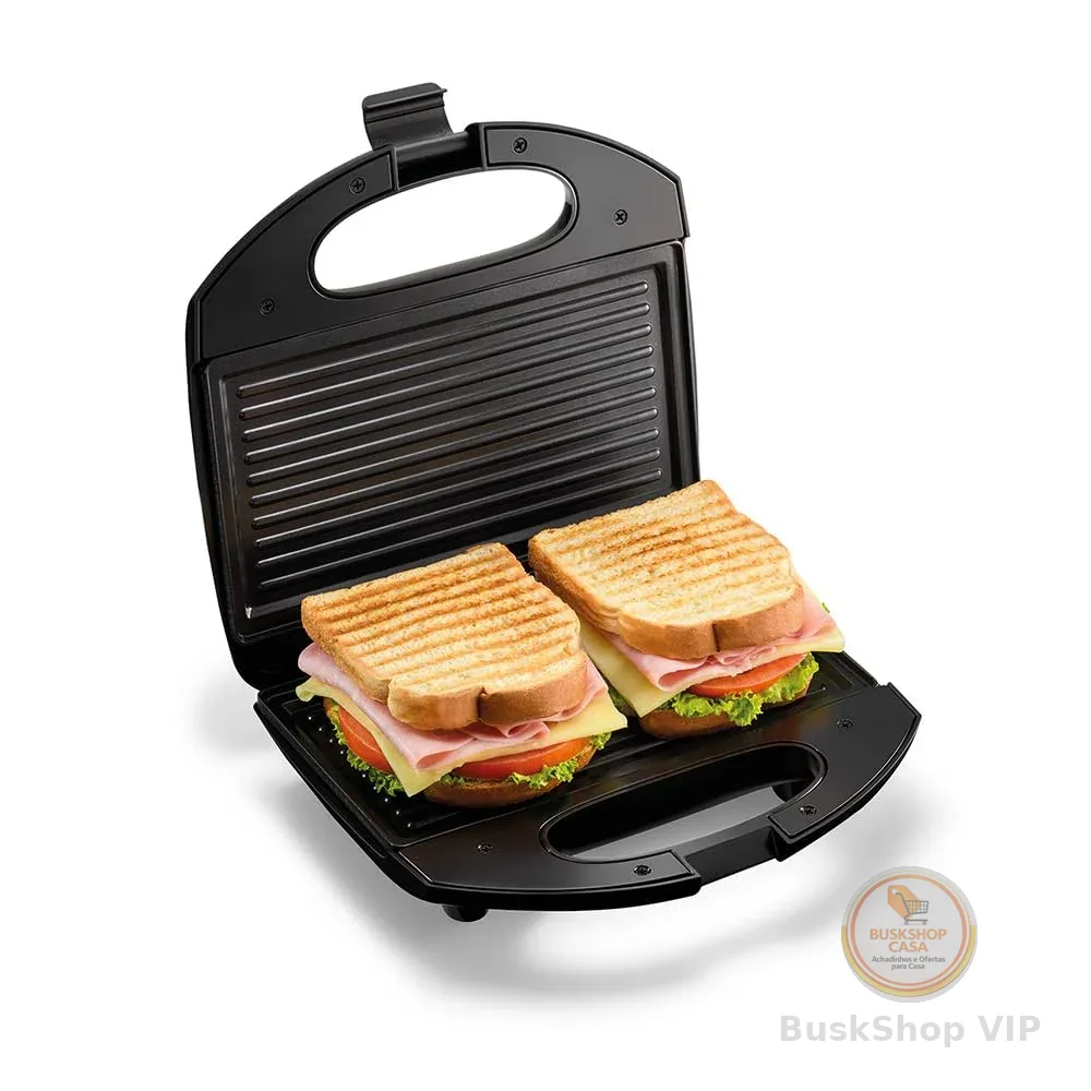 Sanduicheira Brunch Time 2 em 1 Elgin Sanduicheira e Grill Antiaderente Preta 110V