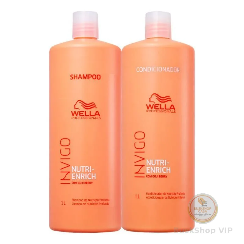 Kit Wella Professionals Shampoo Condicionador Invigo Nutri Enrich 1L Cada!