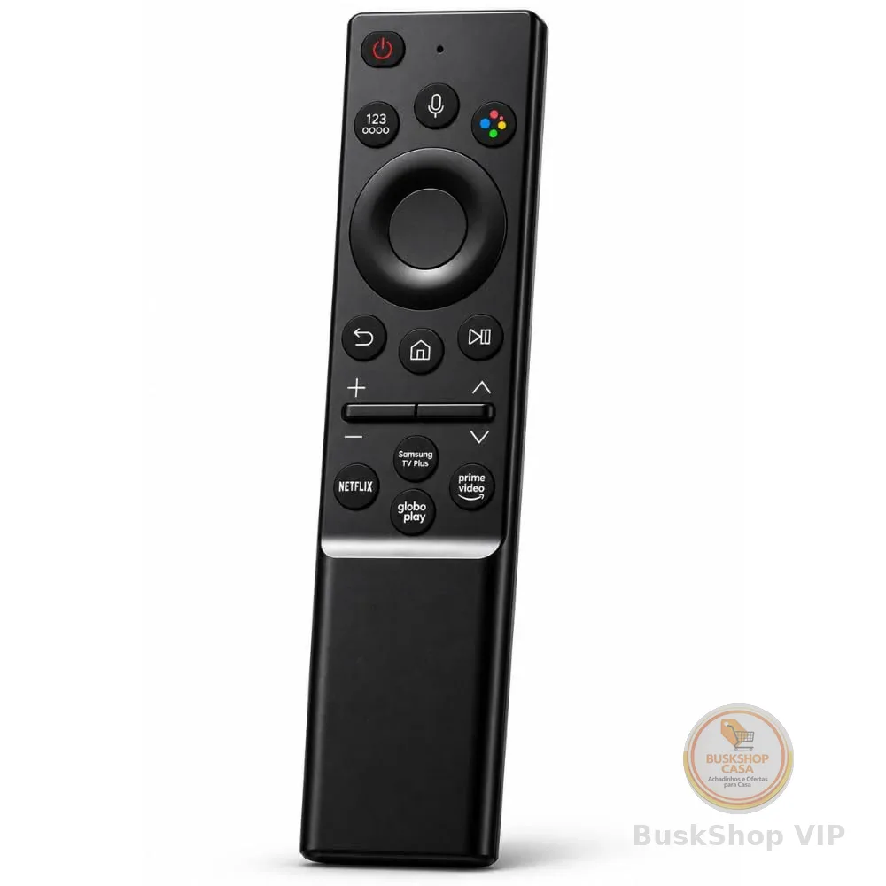 Controle Remoto Premium Compatível com Samsung Smart TV 4K, Crystal, QLED, Neo QLED e OLED – Não Precisa Configurar – Atalhos para Netflix, Prime Video e Apps