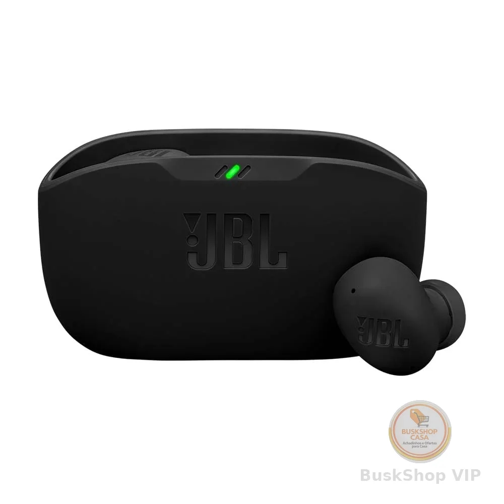 Fone de Ouvido Sem Fio, JBL, Bluetooth, Wave Buds 2, Intra Auricular, Sem Fio, Resistente À Água e Poeira - Preto