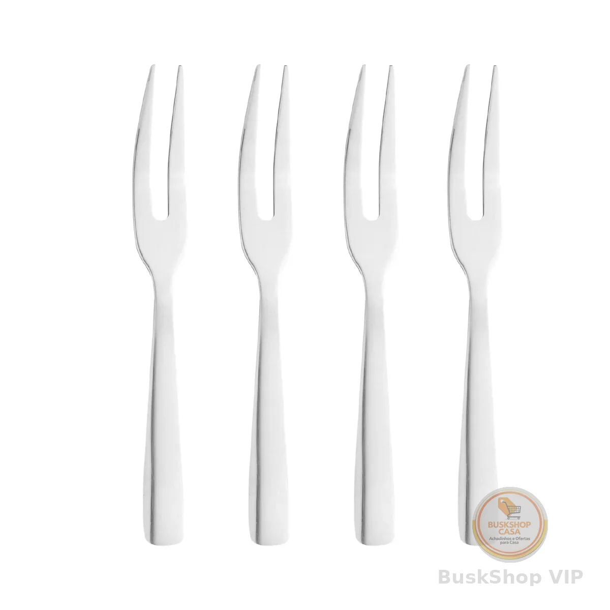 WOLFF - Conjunto 4 Garfos de Aço Inox para Aperitivo