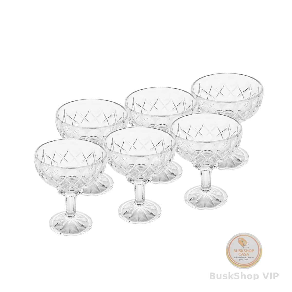 WOLFF - Conjunto 6 Taças de Sobremesa de Cristal Angel 260ml