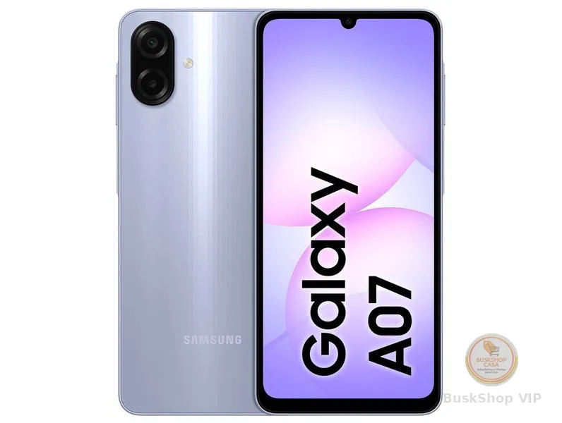 Smartphone Samsung A07 128GB Violeta 4GB RAM Tela 6,7" Câm. Dupla + Selfie 8MP