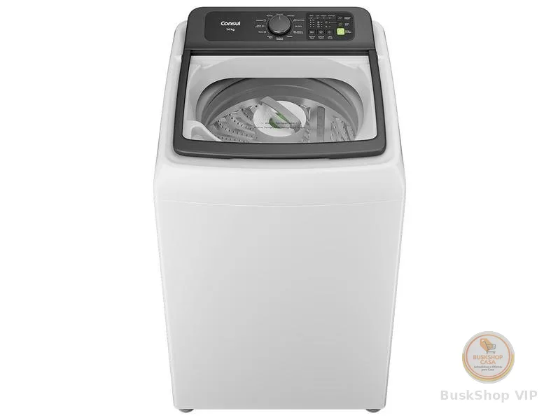 Lavadora de Roupas Consul 14kg Cesto Inox 12 programas Branco CWN14AB