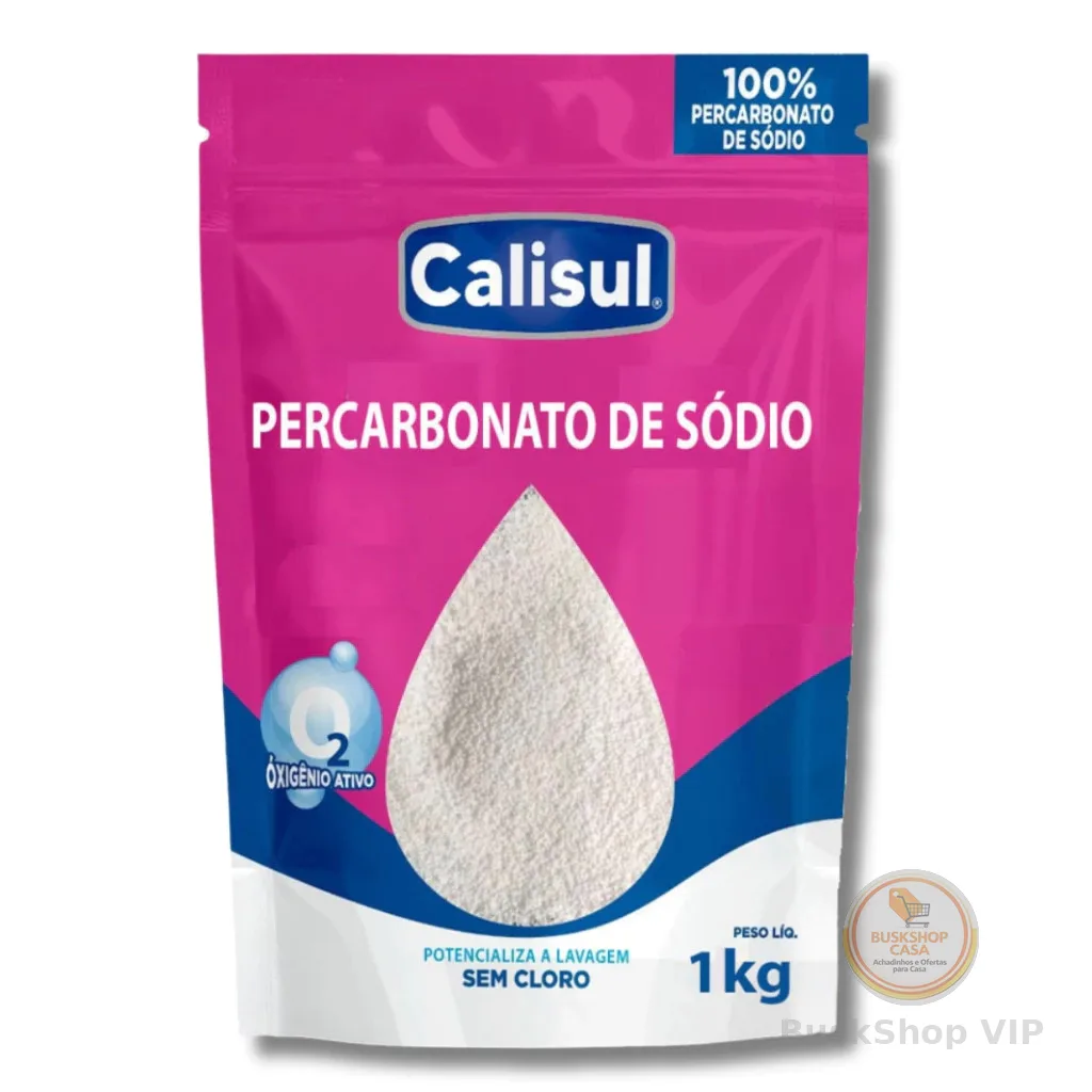 Percarbonato 100% Puro Tira Manchas Roupas Brancas e Coloridas