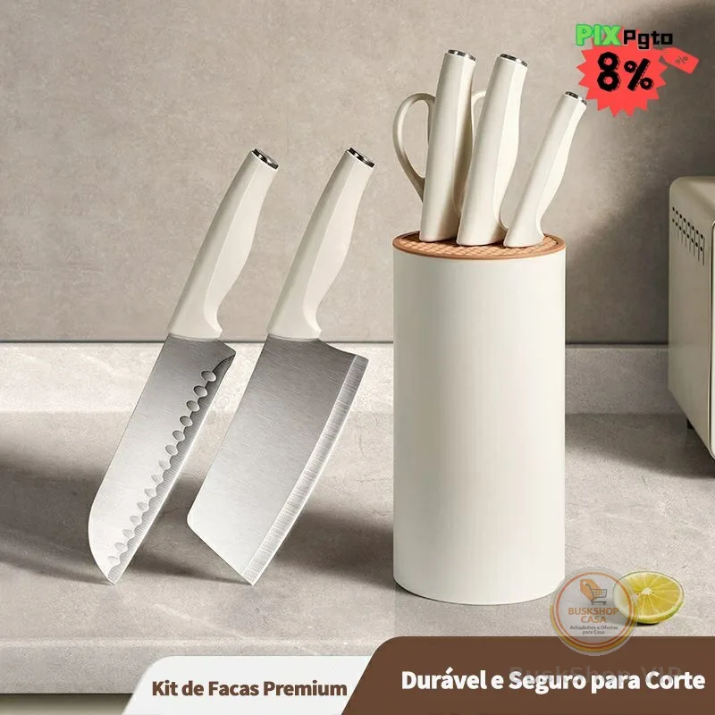 Conjunto de facas de aço inoxidável 5 peças Tesouras profissionais para cozinhas profissionais