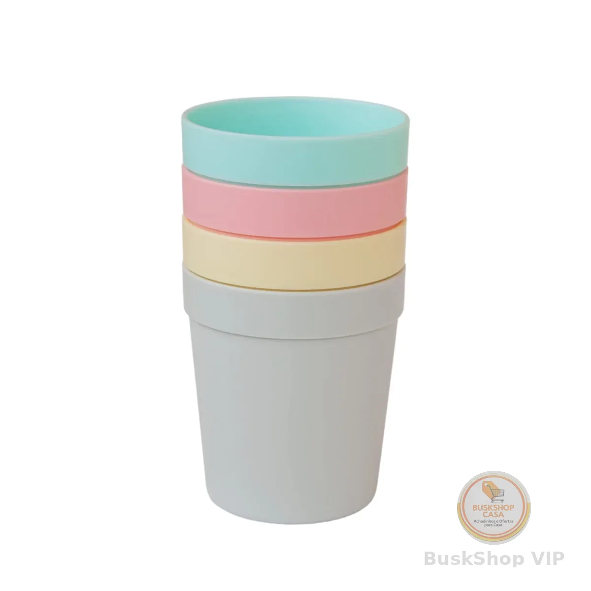Kit 4 Copos Bebês 200ml Menina Candy Color