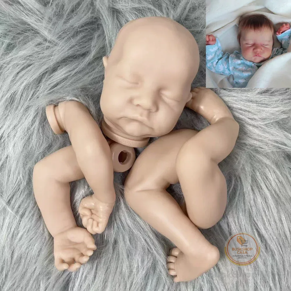17 Polegada kit boneca reborn levi vinil moldes do bebê em branco sem pintura kit desmontado artesanal brinquedo diy para meninas lol