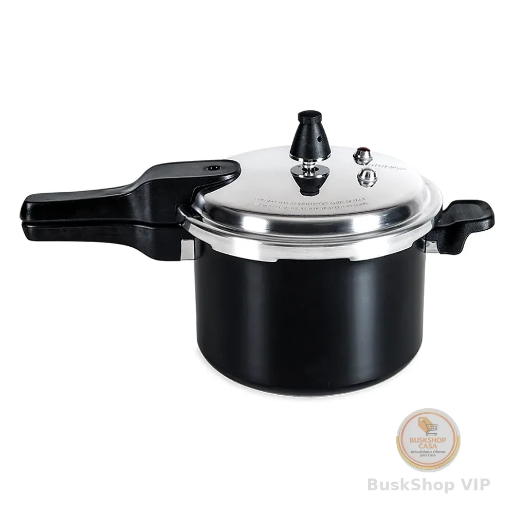 Brinox - Panela de Pressão Ceramic Life Super com Fundo de Indução 5,4L - Preto