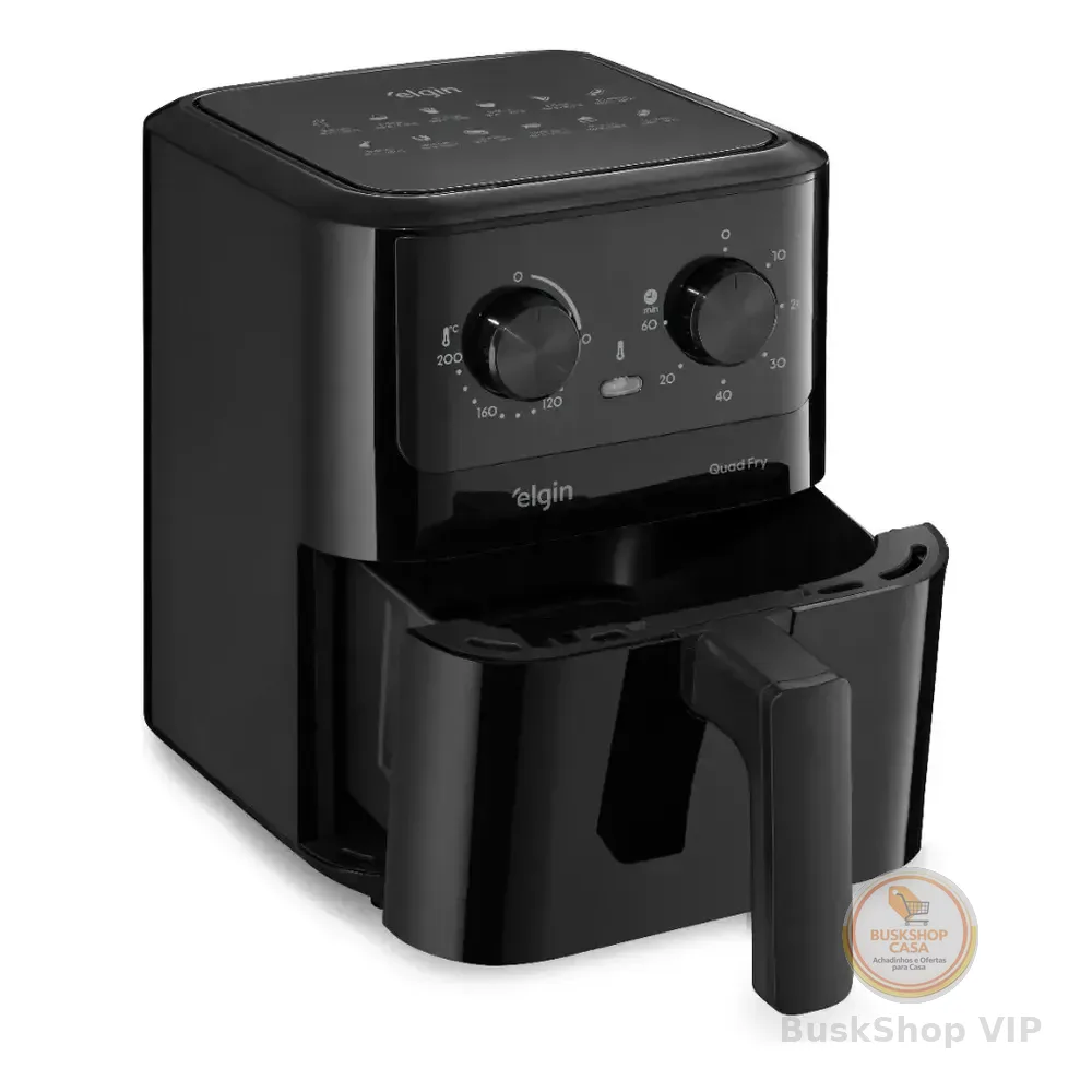 Fritadeira Elétrica Air Fryer Quad Fry 4,2 L,1400w Preto Elgin!