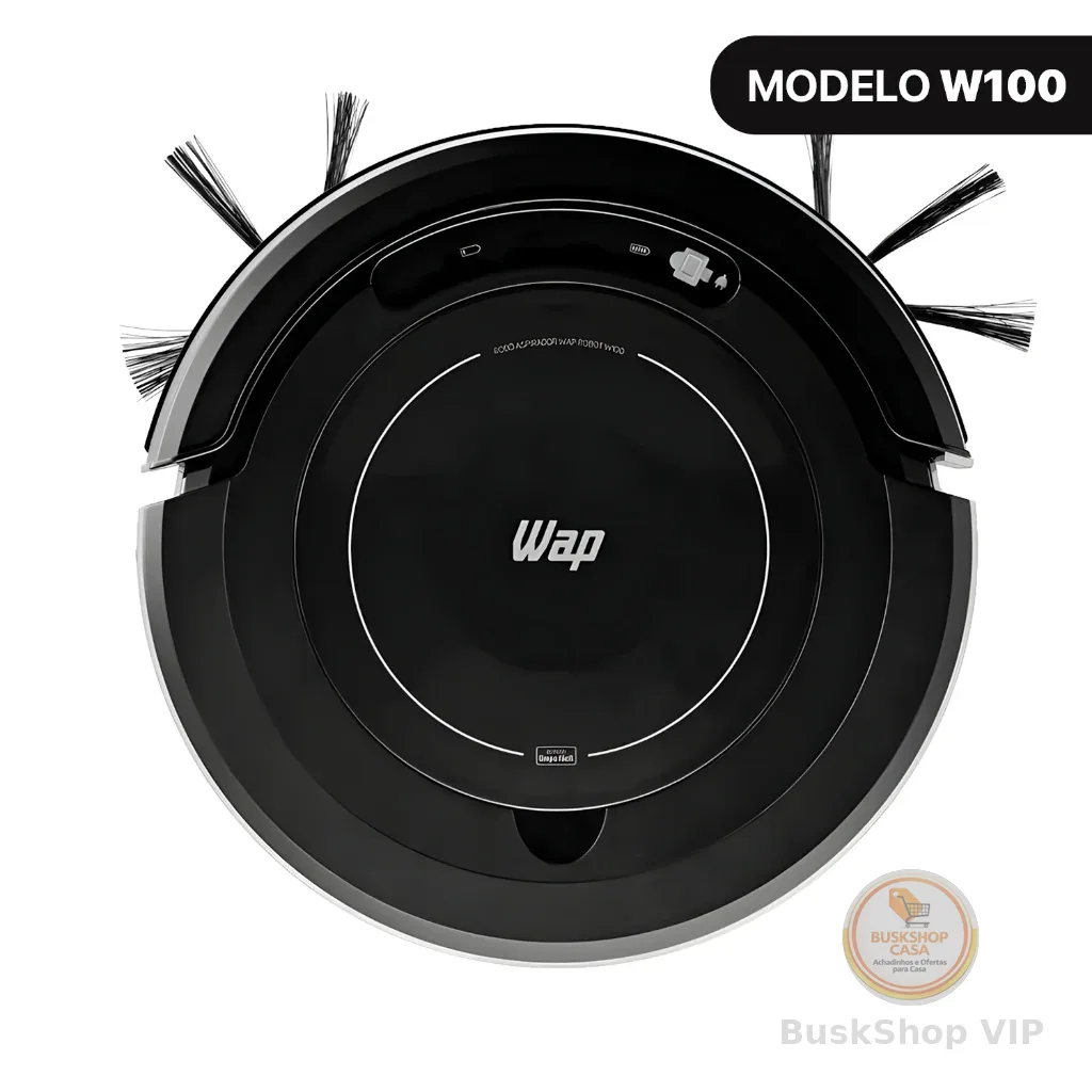 Aspirador de Pó Robô WAP Robot W100 3 em 1 Antiqueda Bivolt 17W