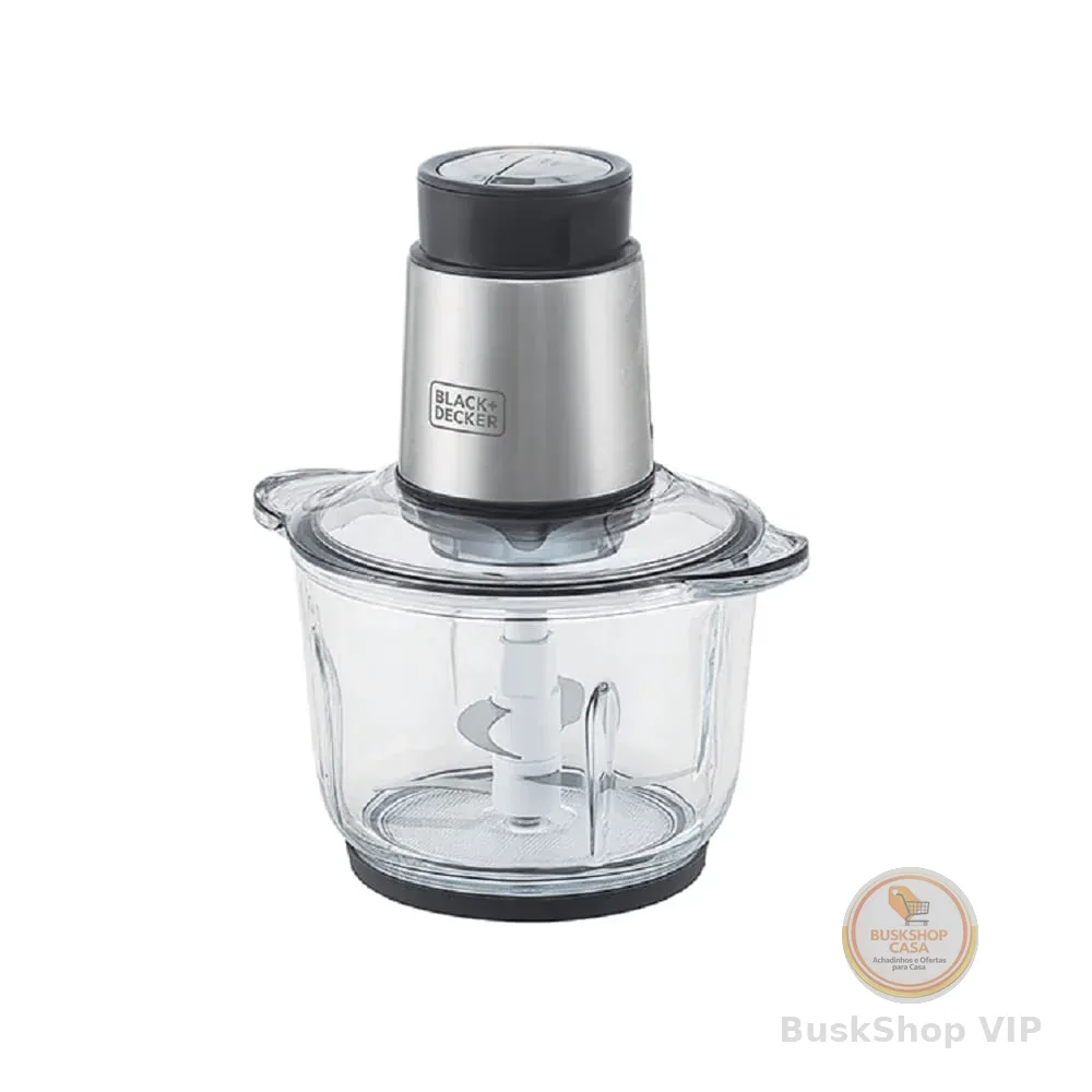 BLACK+DECKER Processador de Alimentos Antiaderente em Inox, Gourmand Gris, Modelo MP300G, 220V